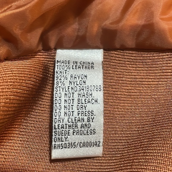 Peter Nygard‎ Womens Jacket Bronze Color Leather Embroidered Front Size Small - Picture 3 of 7